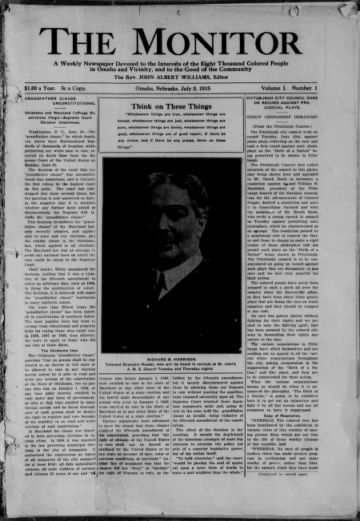 First page of first issue of The monitor.